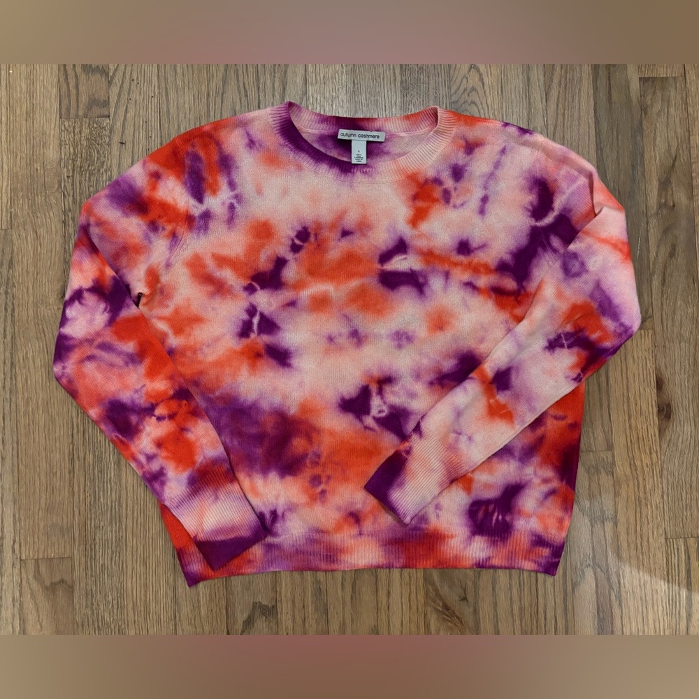 Women's autumn cashmere tie dye sweater